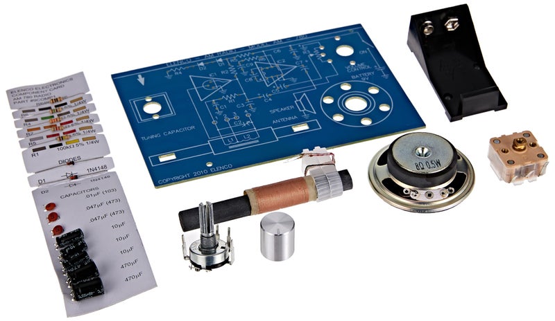 Elenco Two IC AM Radio Kit | Solder | Great STEM Project | SOLDERING REQUIRED - Image 1